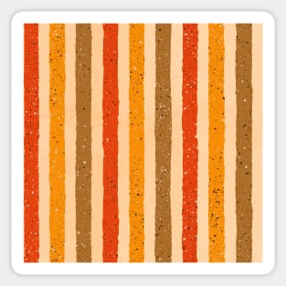 Textured earth coloured vertical stripes, organic lines Sticker